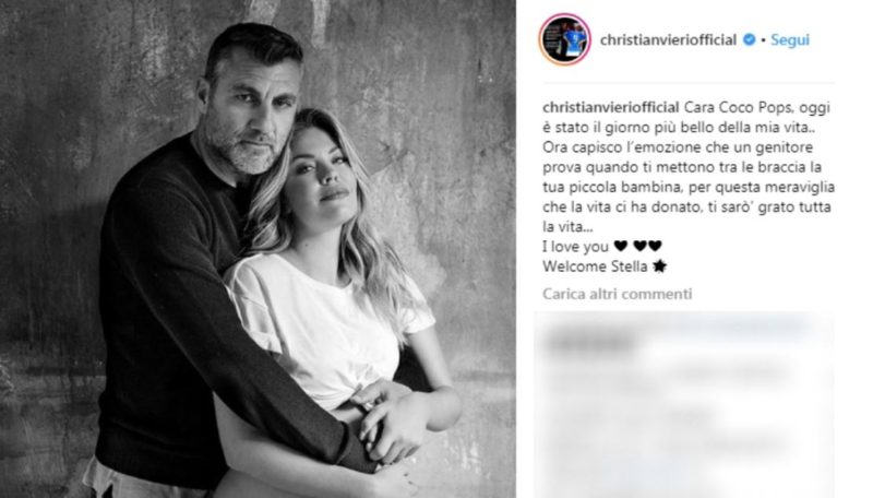 Bobo Vieri diventa papà: è nata Stella!