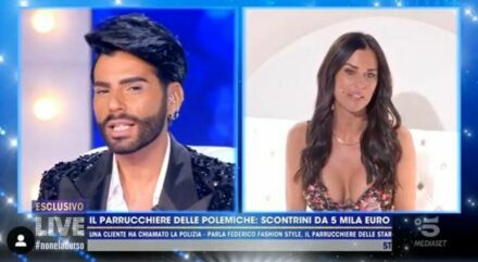 Federico Fashion Style vs Antonella Mosetti a “Live – Non è la d’Urso”